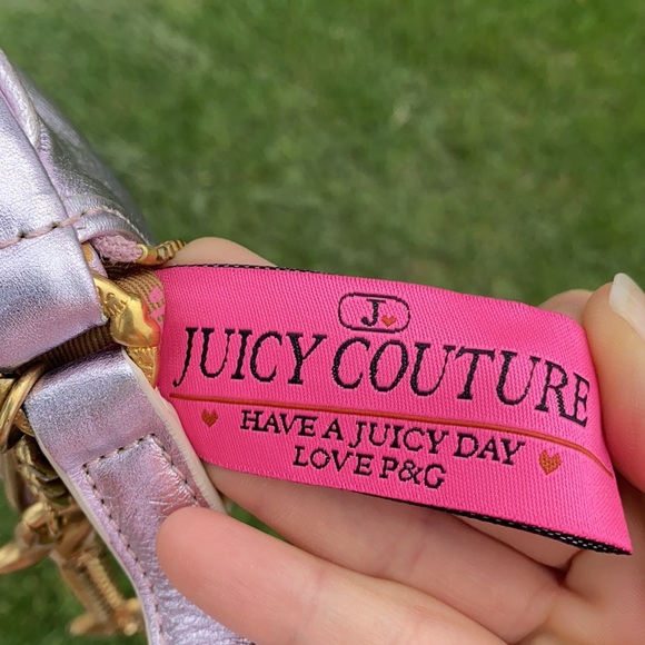 Y2K Juicy Couture BABY PINK SHOULDER BAG SATCHEL BAGUETTE PURSE BARBIE PINK - Picture 13 of 15